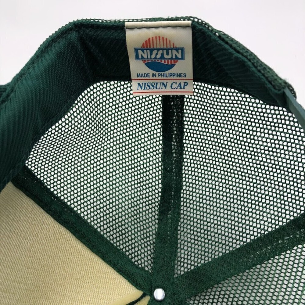 Vintage Flyers Green Mesh Trucker Nissun Baseball Cap Hat Mid Century Snapback - Picture 7 of 10